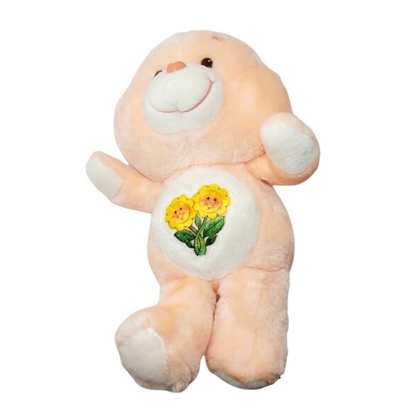 Vintage Bears Friend Bear Kenner American Greetings Peach Flowers Care Bear 13" - Picture 5 of 5